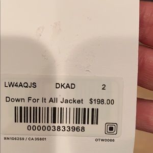 Lululemon Down For It All Jacket